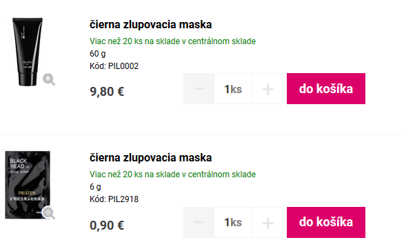 čierna zlupovacia maska na akné