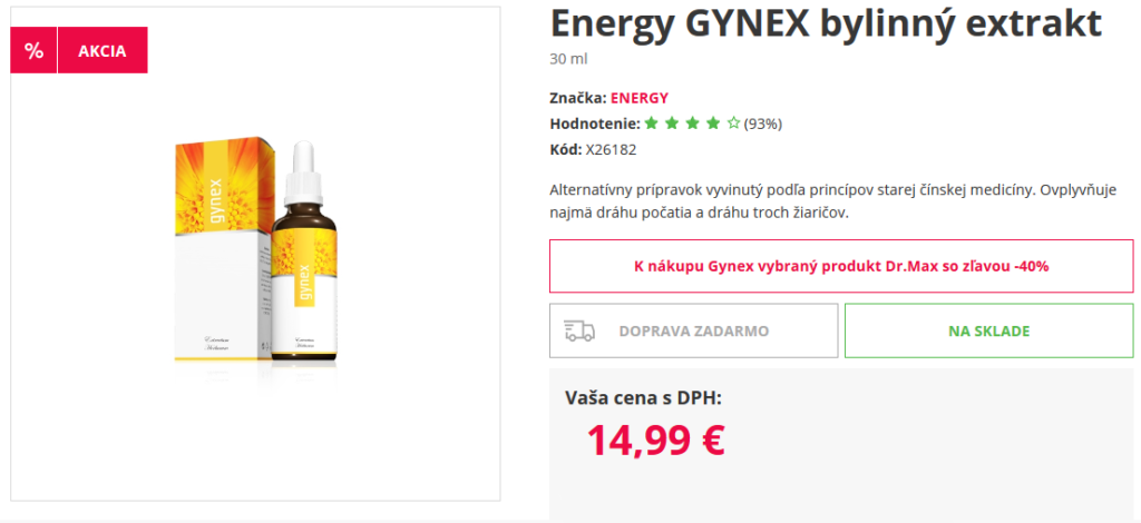 gynex energy cena v dr max