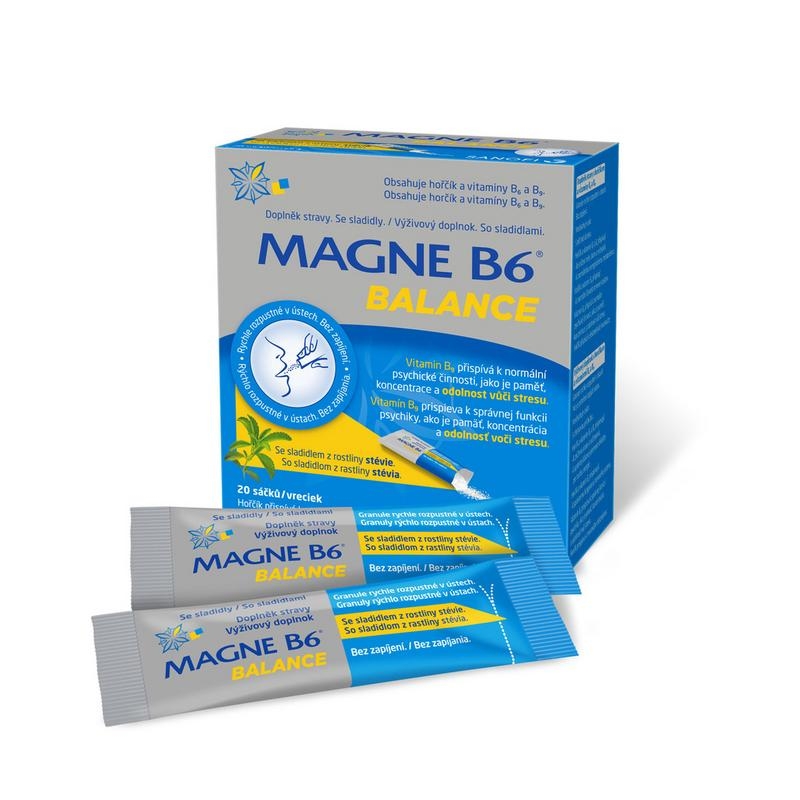 magne B6 balance prášok - magnézium