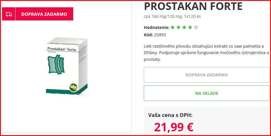 Prostakan cena v lekárni drMax